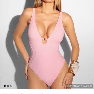 TA3 Brazilian Plungey Keyhole  FLAMINGO PINK